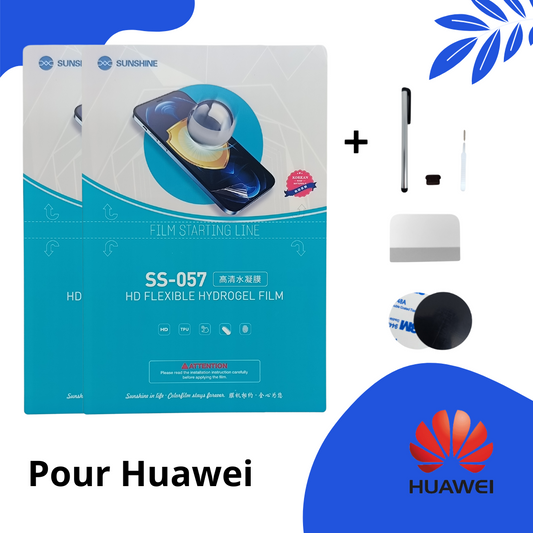 Protection d'écran, film hydrogel, film hydrogel téléphone, pour Huawei pack de 2.