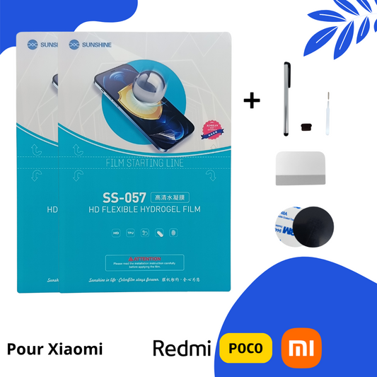 Protection d'écran, film hydrogel, film hydrogel téléphone, Pour Xiaomi, pack de 2